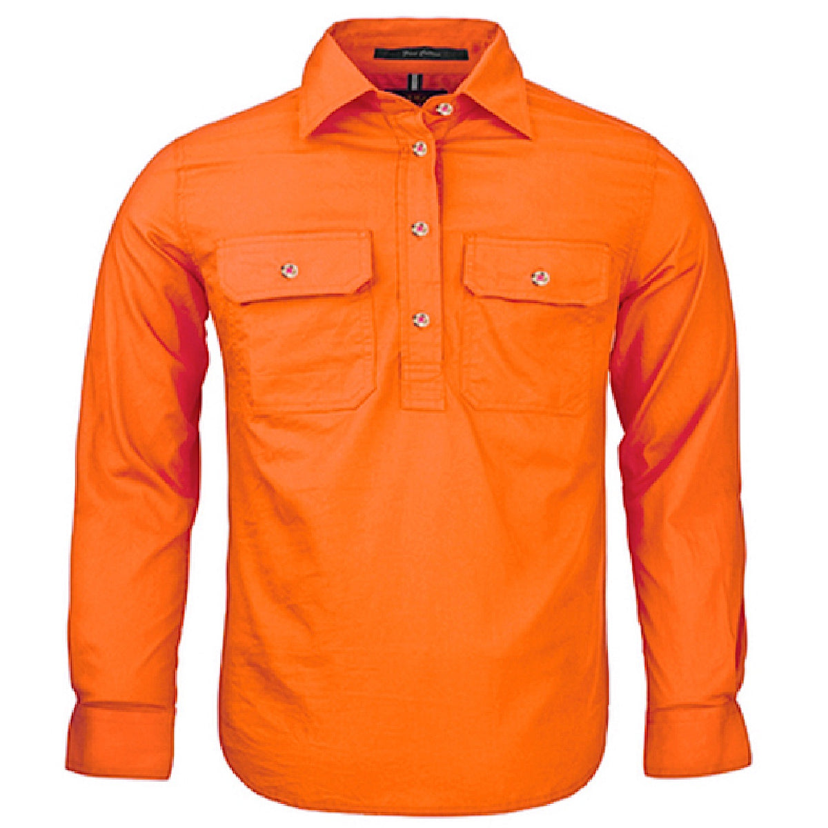 Pilbara Kid’s Closed Front Shirt - Tangerine