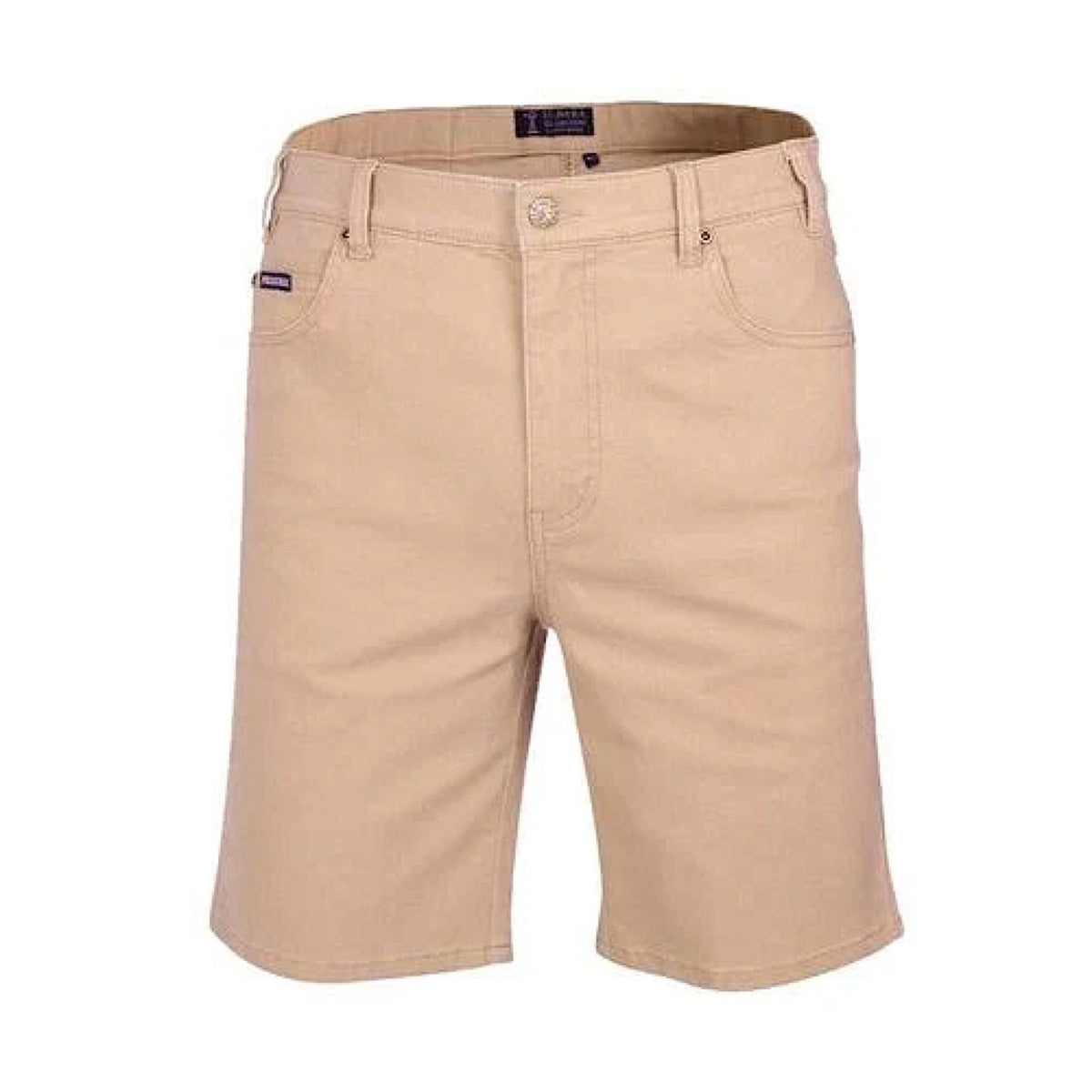 Pilbara Mens Cotton Stretch Jean Short - Wheat