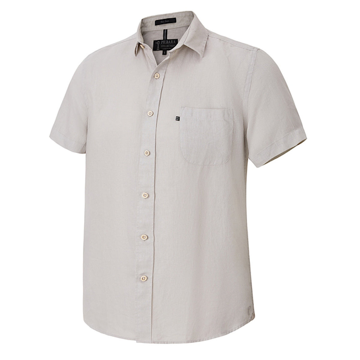 Pilbara Men’s Linen S/S Shirt - Flax