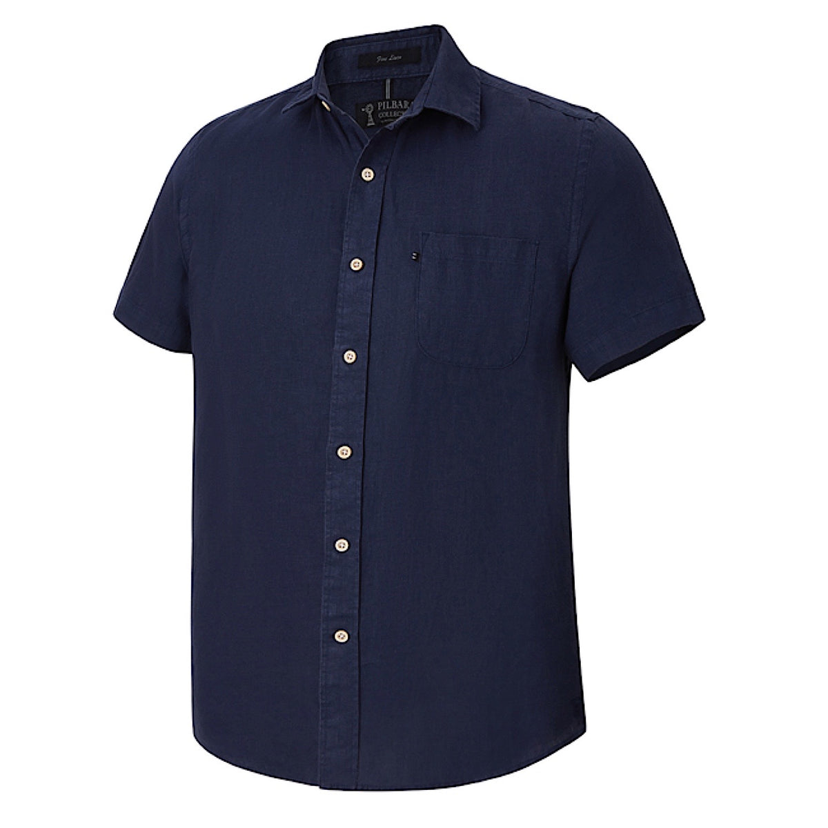 Pilbara Men’s Linen S/S Shirt - Navy