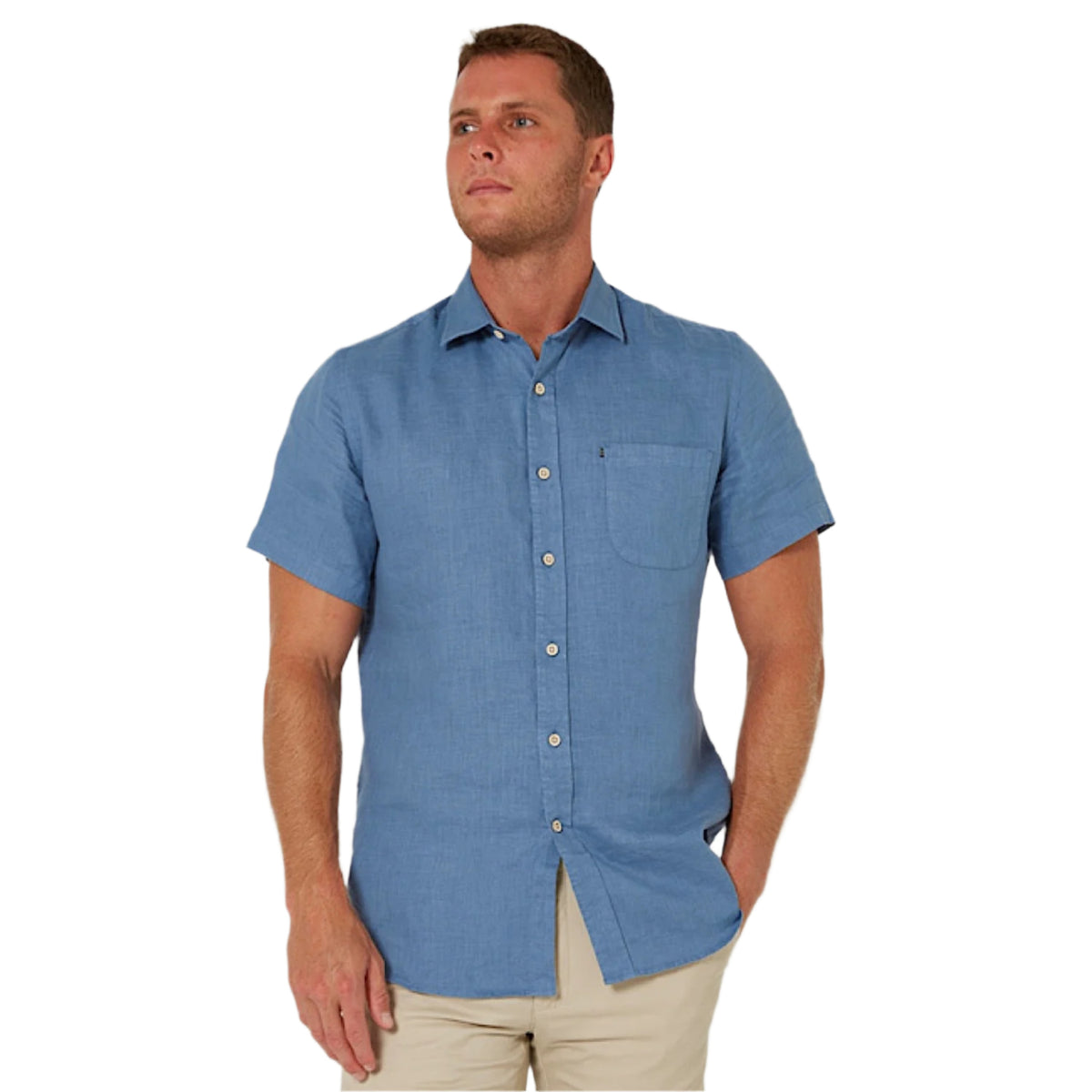 Pilbara Men’s Linen S/S Shirt - Slate