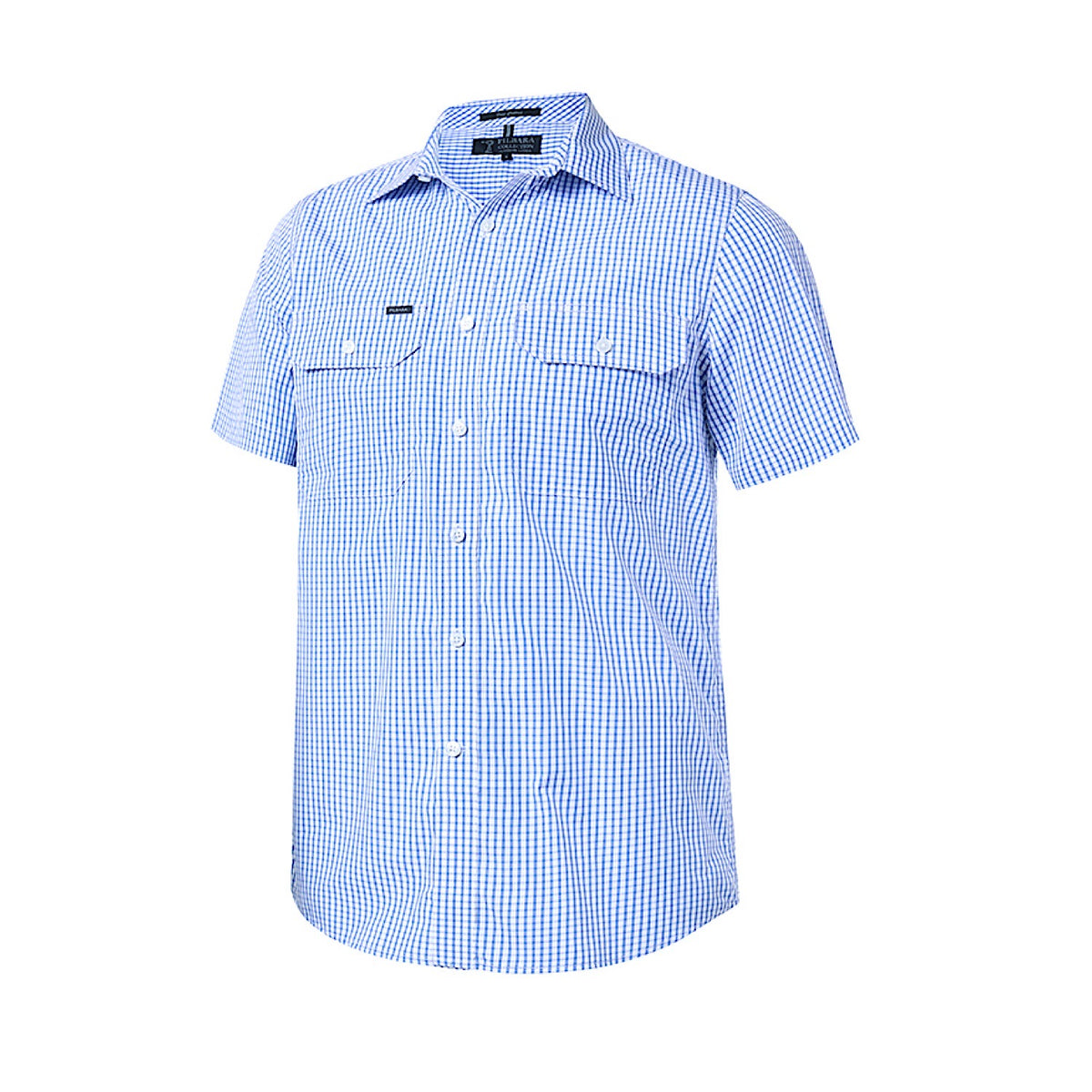 Pilbara Men’s S/S Shirt - Blue/White Check