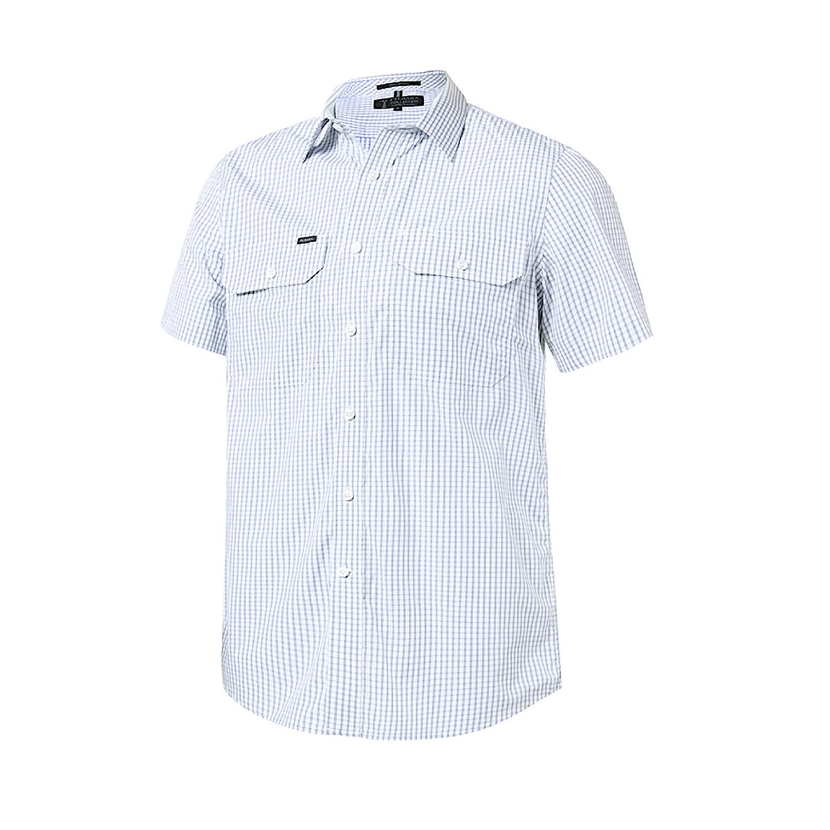 Pilbara Men’s S/S Shirt - Diesel/White Check