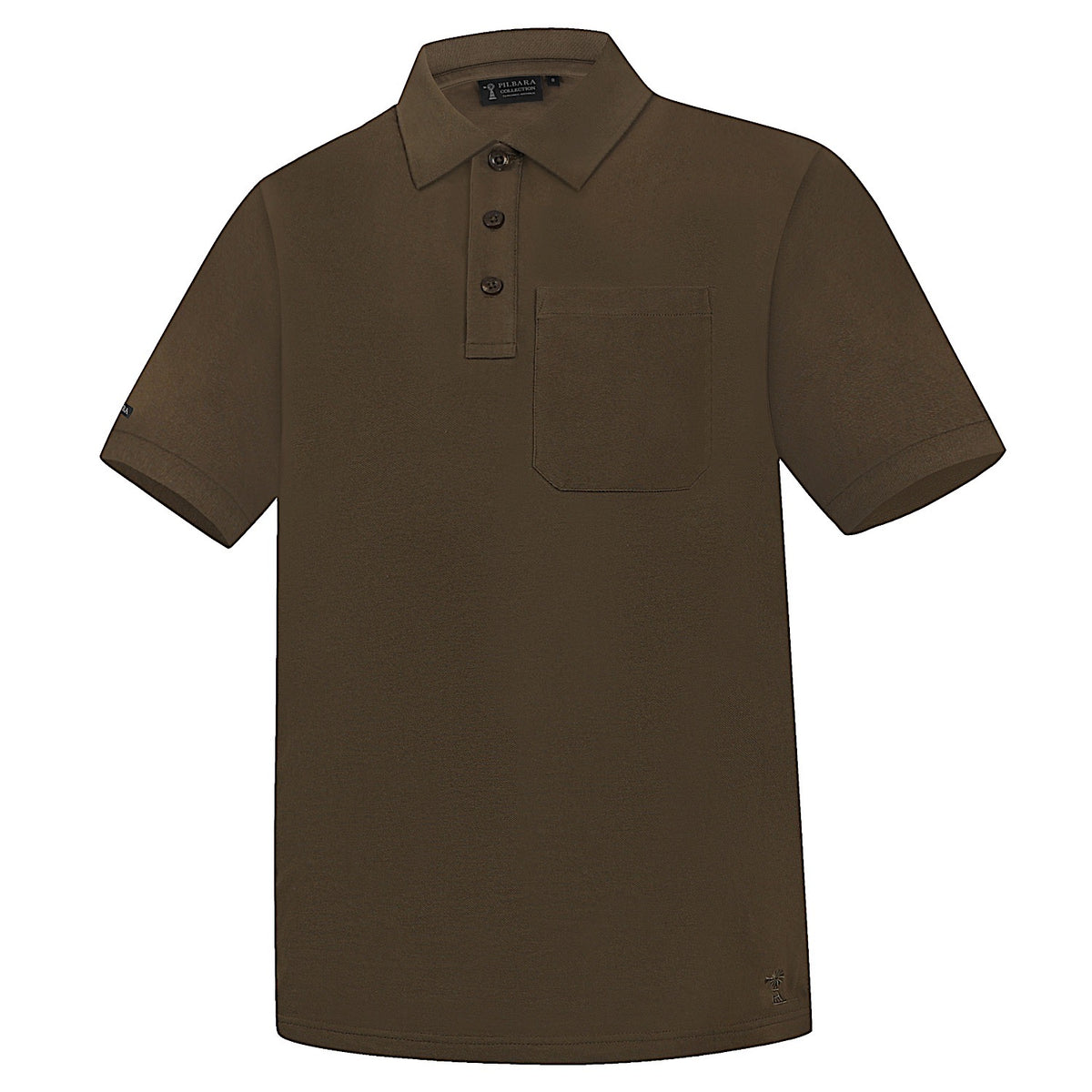 Pilbara Mens Classic Pocket Polo - Olive