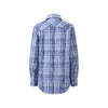 Pilbara Kid's Western Snap Button Shirt - Blue / Navy / White