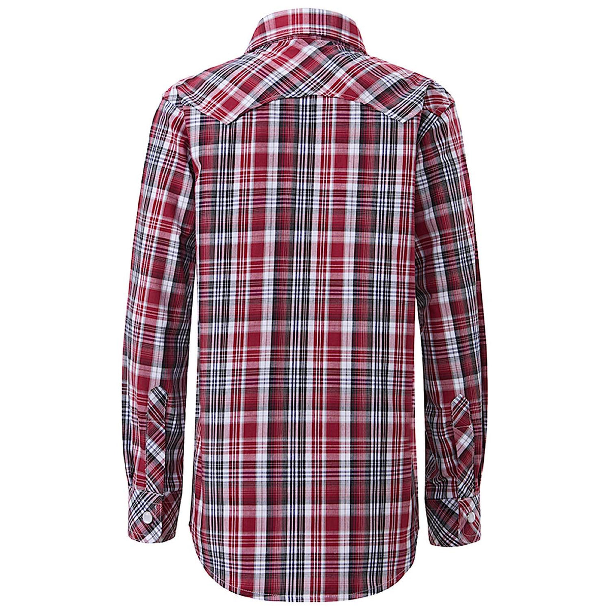 Pilbara Kid’s Western Snap Button Shirt - Red/Black/White