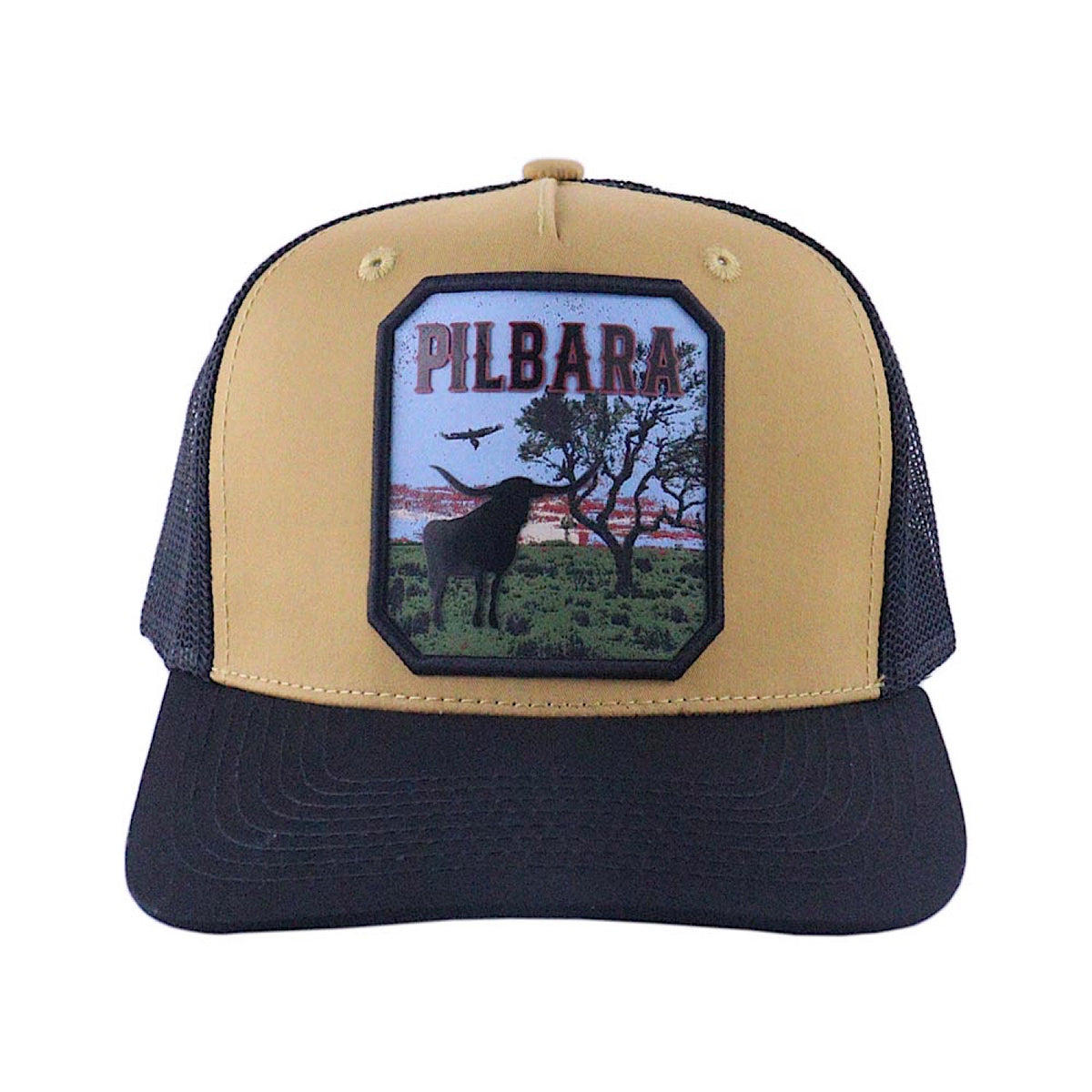 Pilbara Western Outback Cap - Whiskey/Black