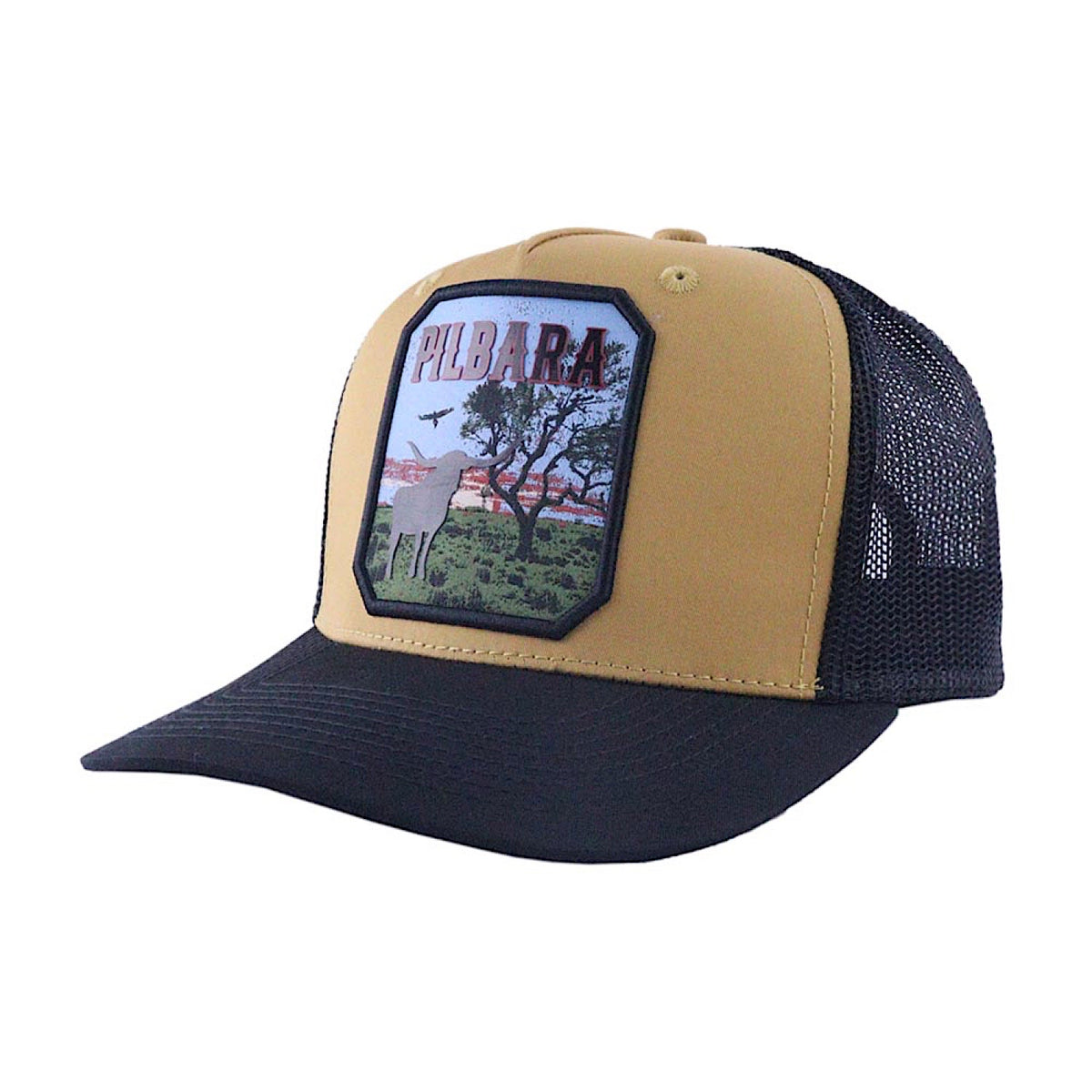 Pilbara Western Outback Cap - Whiskey/Black