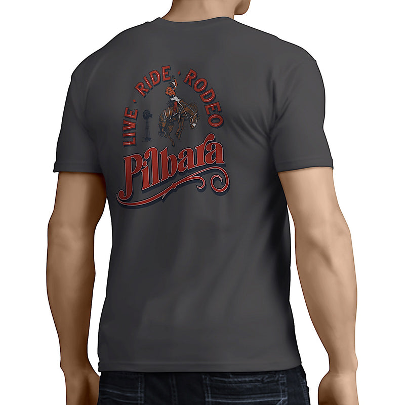 Pilbara Men’s Rodeo T-Shirt - Raven