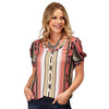 Roper Womens Studio West Collection S/S Tee Print Multi