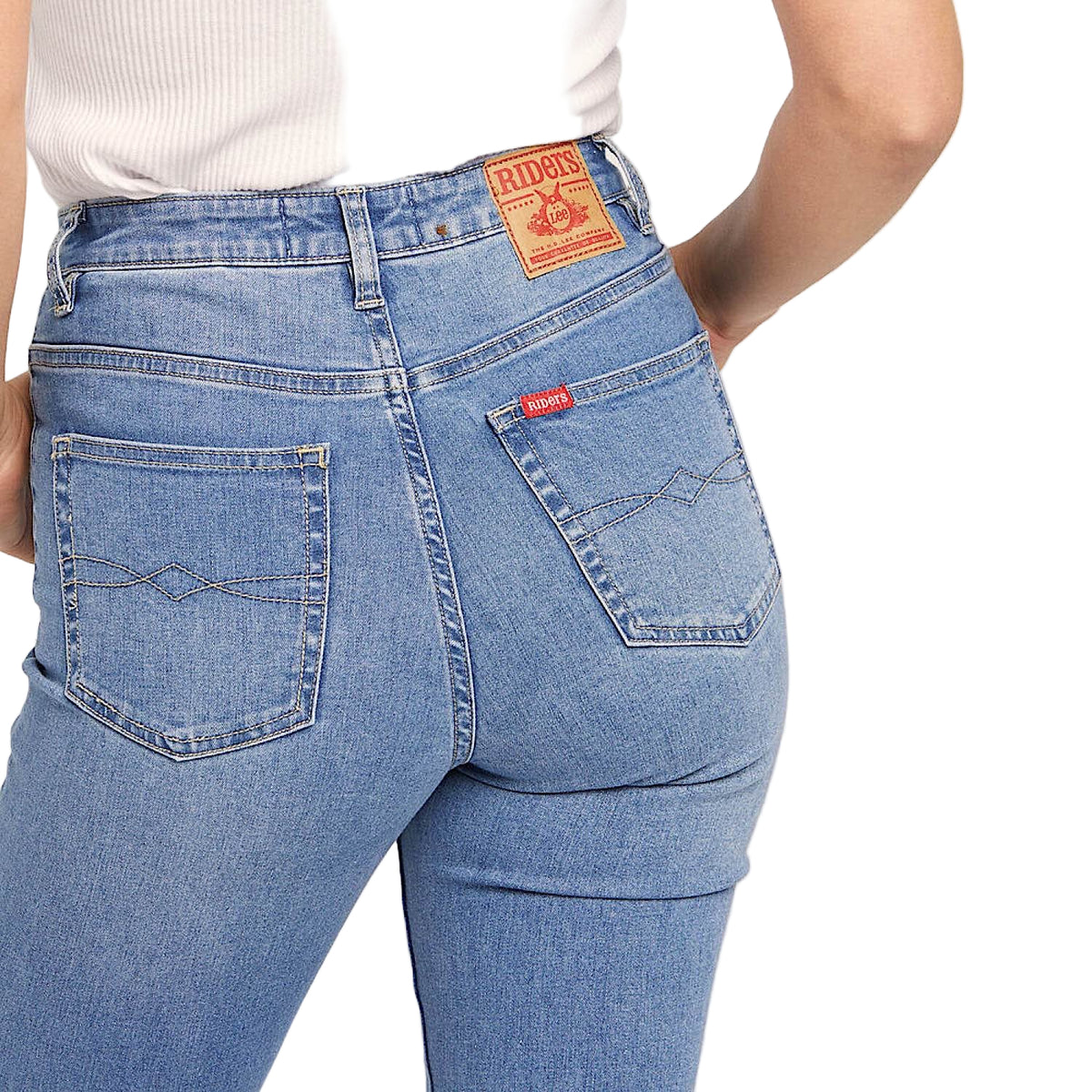 Riders By Lee Womens Classic High Rise Straight Leg Jean - Light Indigo