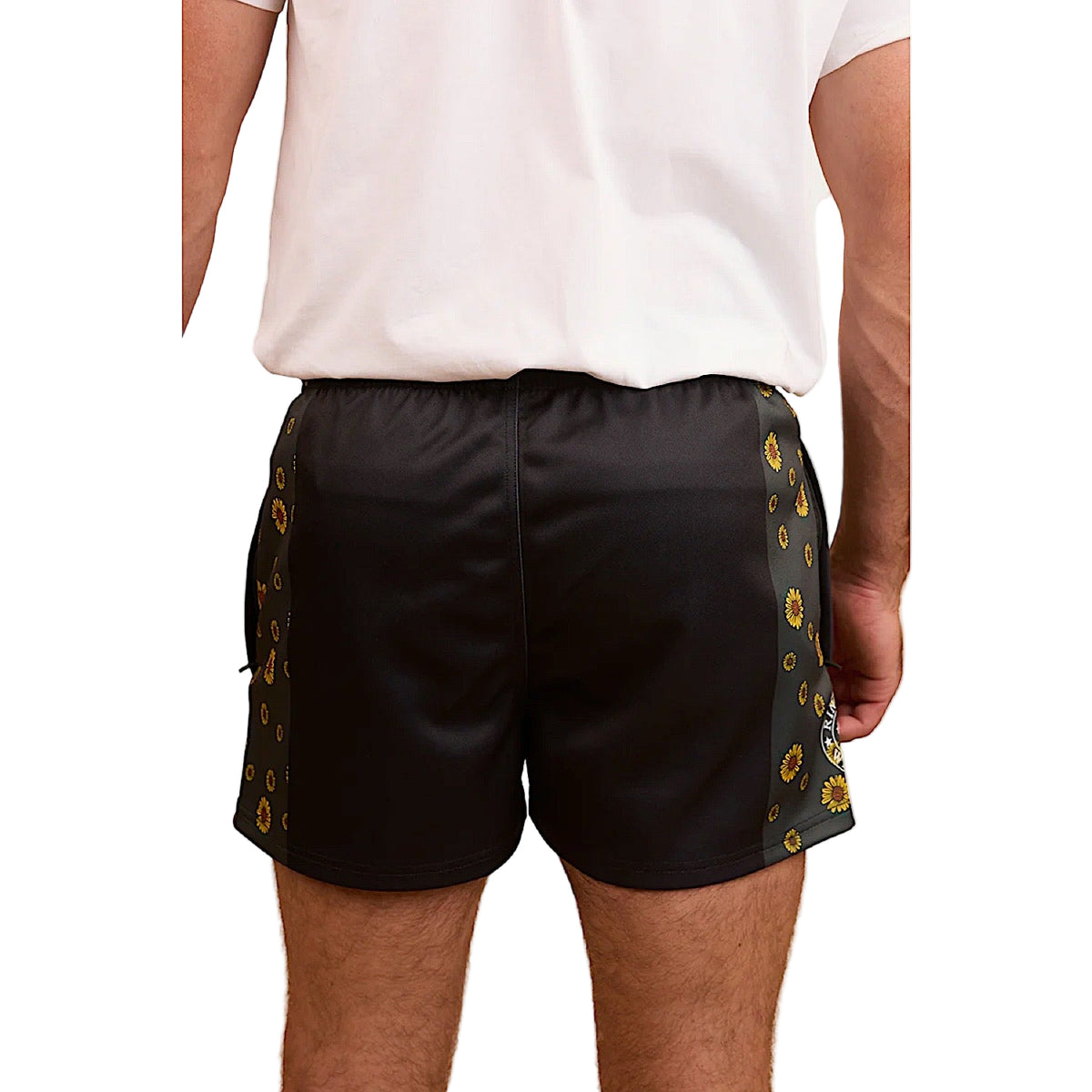 Ringers Western Sunflowers Footy Short - Black/Multi