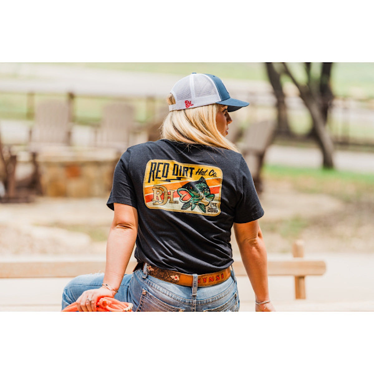 Red Dirt Hat Co Bass Lightning T-Shirt - Black