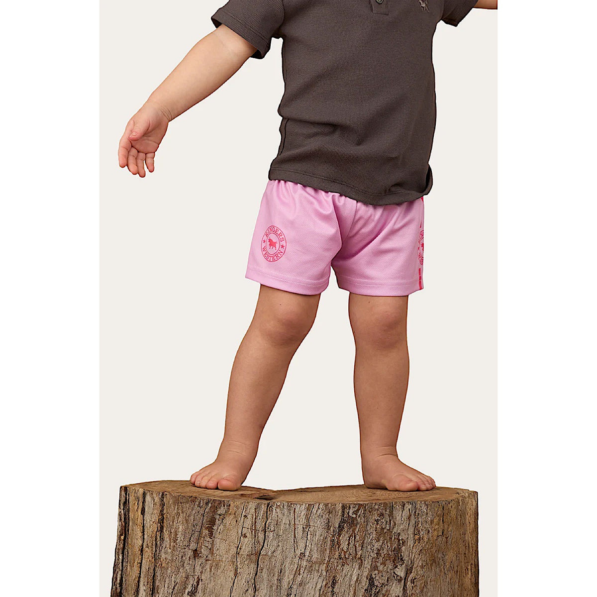 Ringers Western Babies Footy Short - Pastel Pink/Candy