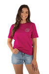 Ringers Western Signature Bull Women's Loose T-Shirt - Magenta/Silver