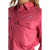 Ringers Western Women's Signature Jillaroo Full Button Work Shirt - Camelia Rose/Ballet Pink Embroidery