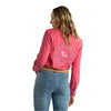Ringers Western Women's Signature Jillaroo Full Button Work Shirt - Camelia Rose/Ballet Pink Embroidery