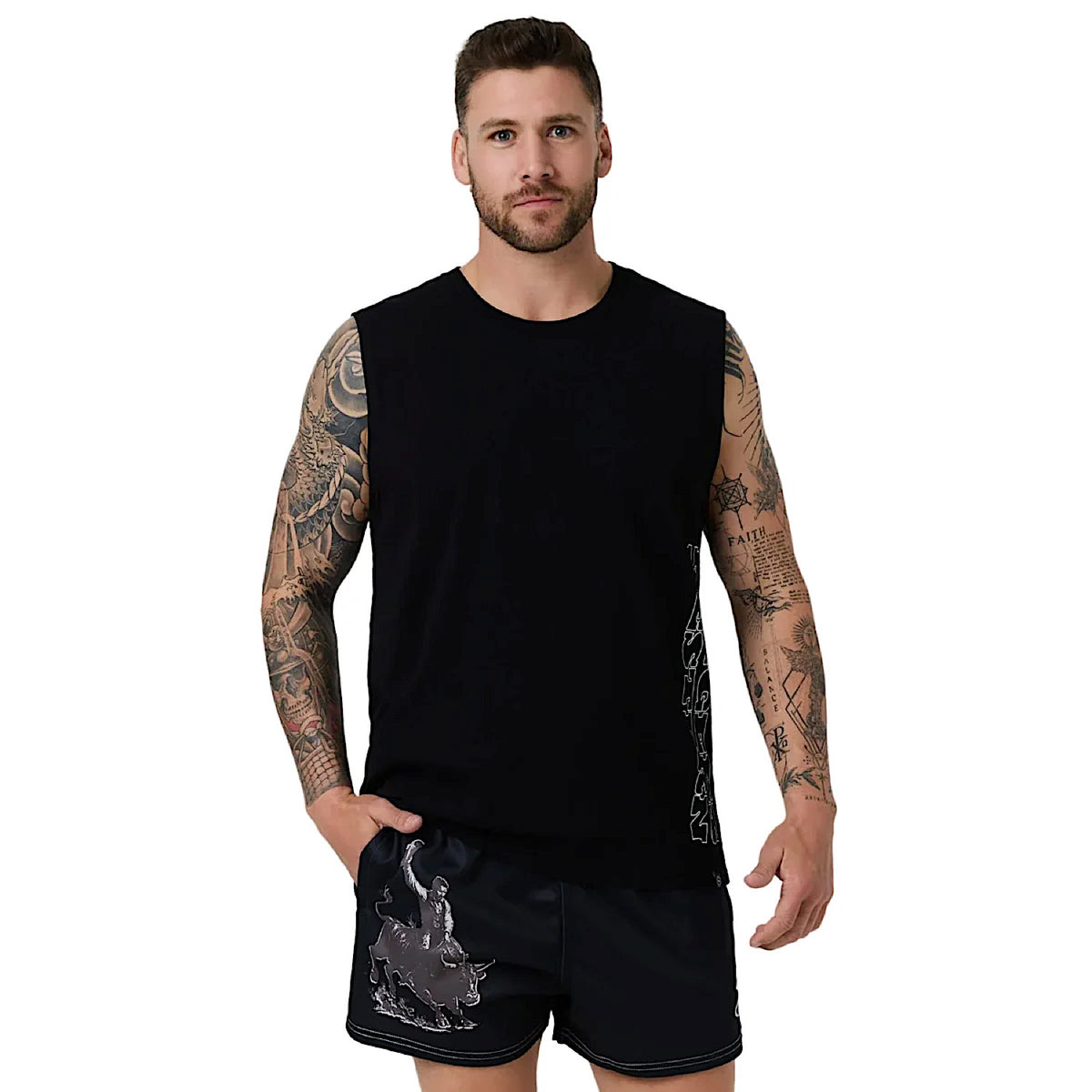 Ringers Western Unisex Dust Devil Unisex Footy Shorts - Black