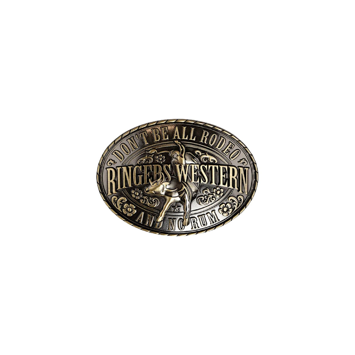 Ringers Western Talon Belt Buckle - Antique Brass