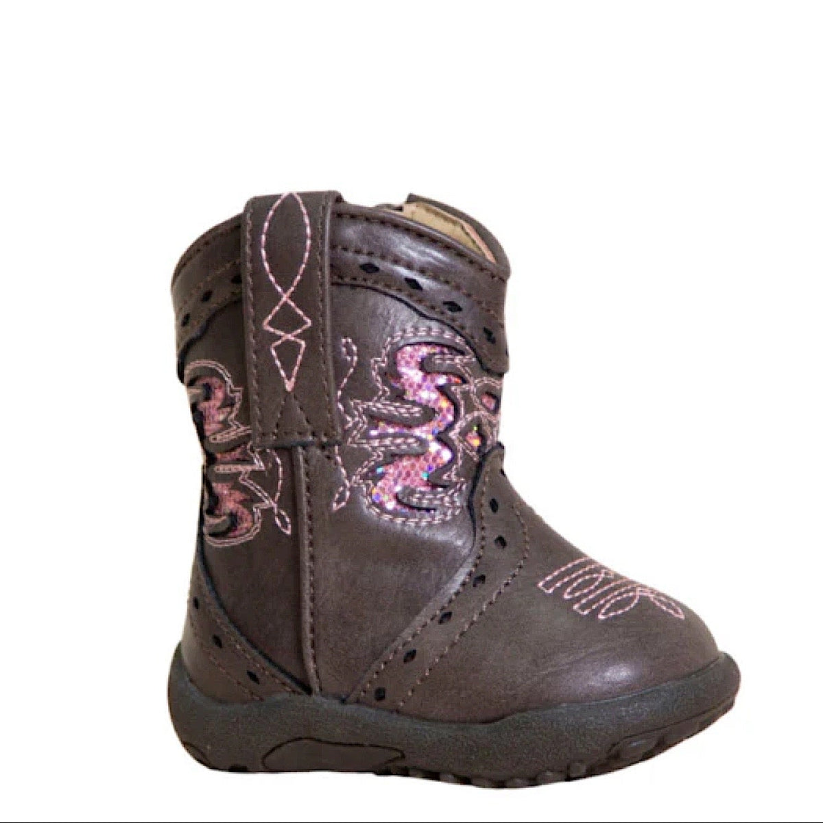 Roper INFANT Cowbaby Lexi - Chocolate / Pink Glitter