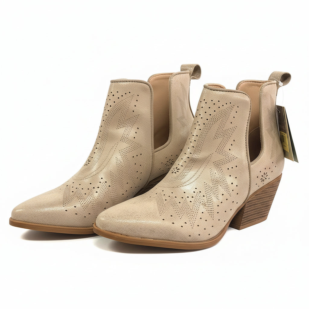 Roper Women's Cadillac Ranch Ankle Boot - Light Gold