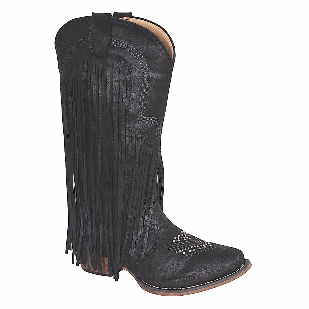Roper Women’s Dolly Western Boot - Fringed Black