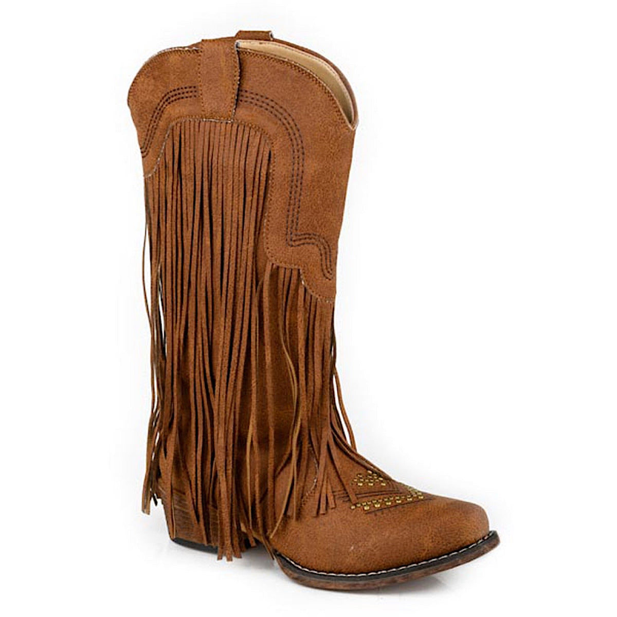 Roper Women’s Dolly Western Boot - Fringed Tan