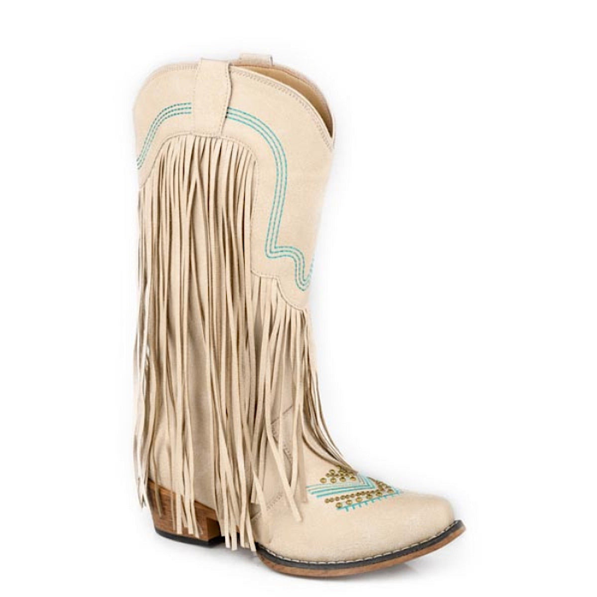 Roper Women’s Dolly Western Boot - Fringed White