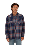 Ringers Western Cooma Mens Flanno Semi Fitted Shirt - Navy/Red