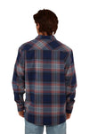 Ringers Western Cooma Mens Flanno Semi Fitted Shirt - Navy/Red