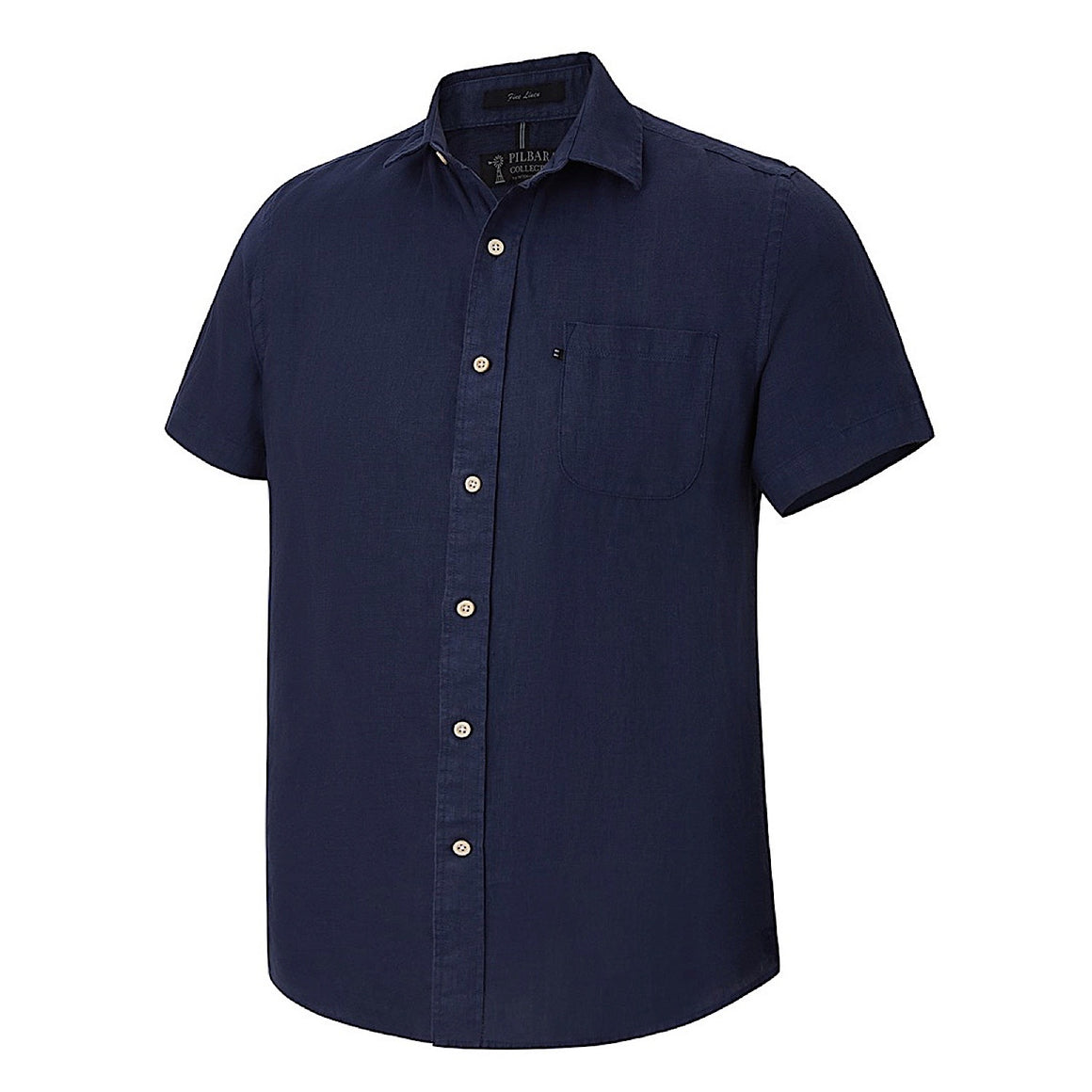 Pilbara Men's Linen Short Sleeve Shirt Navy