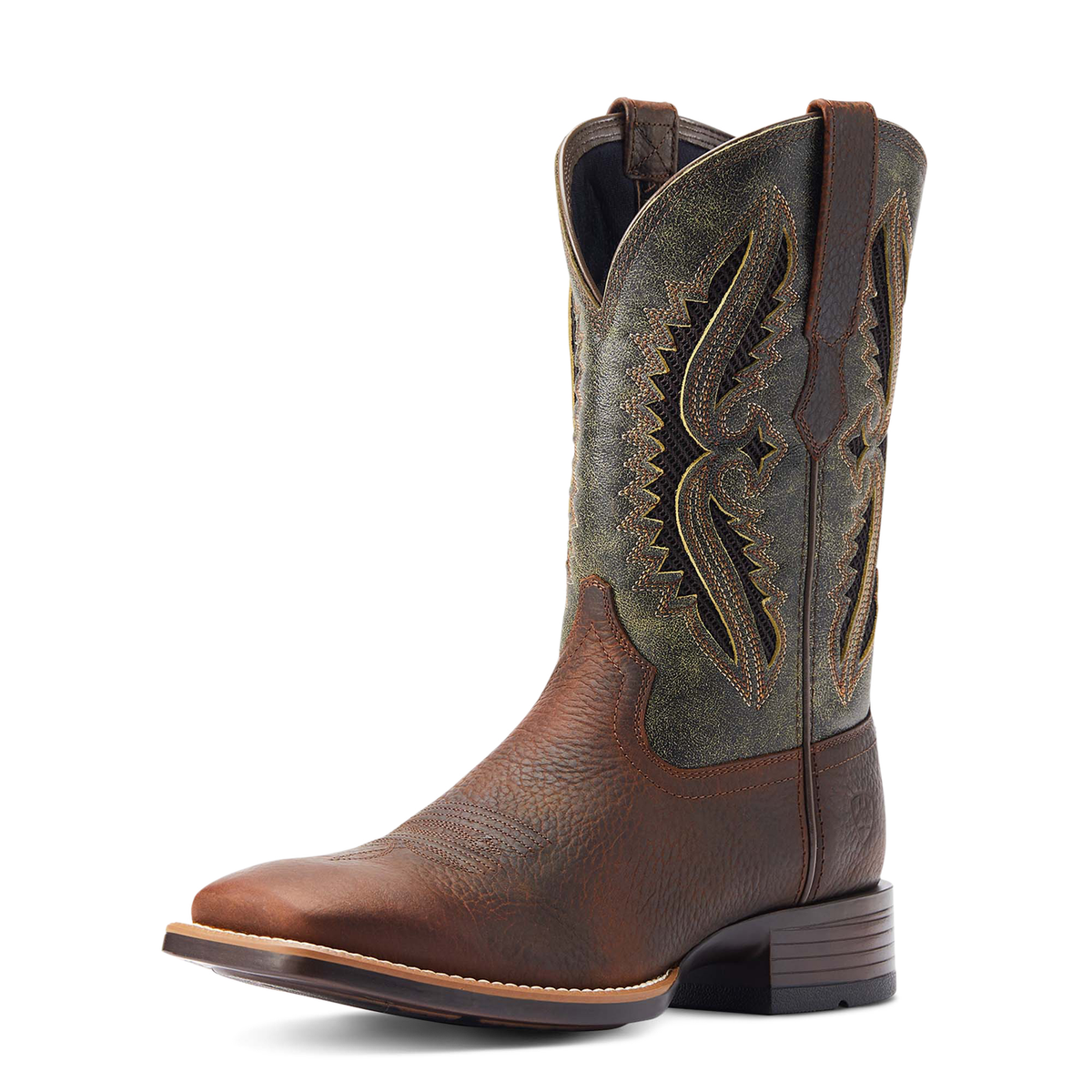 Ariat Mens Rowder VentTEK 360 Boot - Rowdy Rust/Forest Green