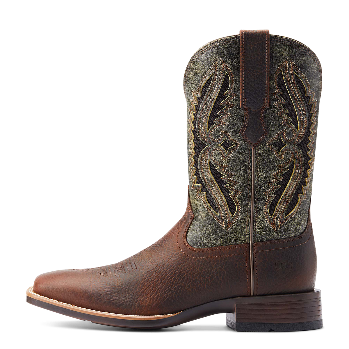 Ariat Mens Rowder VentTEK 360 Boot - Rowdy Rust/Forest Green