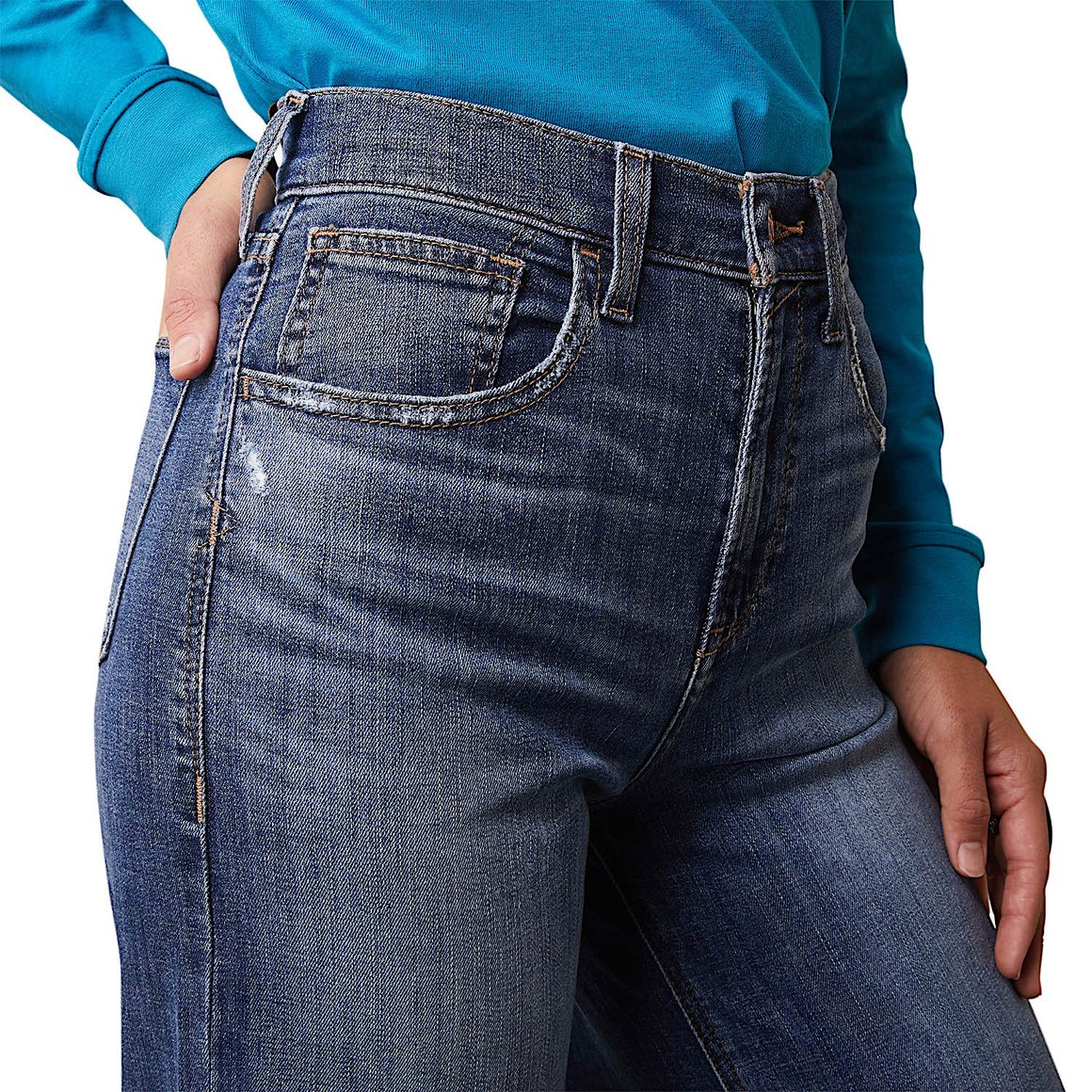 Buy Ariat Womens R.E.A.L Ultra High Rise Wide Leg Jean Jazmine Canadian -  The Stable Door
