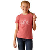 Ariat Girl's Cowgirl Cactus T-Shirt - Slate Rose