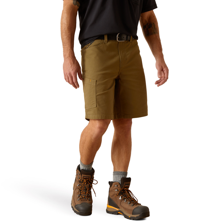 Ariat Men's Rebar DuraStretch Made Tough Shorts - Dark Olive