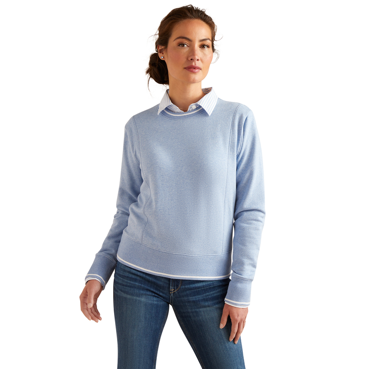 Ariat Women's Tedstock Sweatshirt - Light Blue Heather
