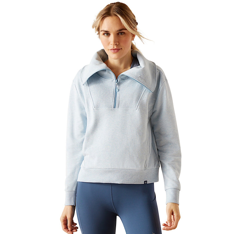 Ariat Women's Sweatshirt Fern Zip - Heather Glacier Lake