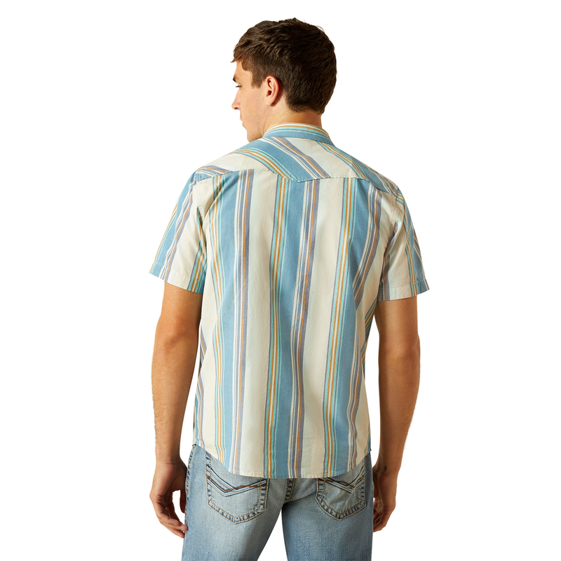 Ariat Men’s Hilton Retro Snap Short Sleeve Shirt - Off White