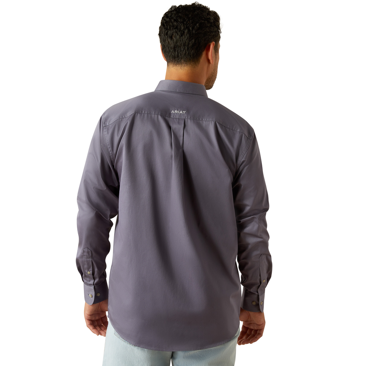 Ariat Men’s Team Logo Twill Shirt - Grey / White