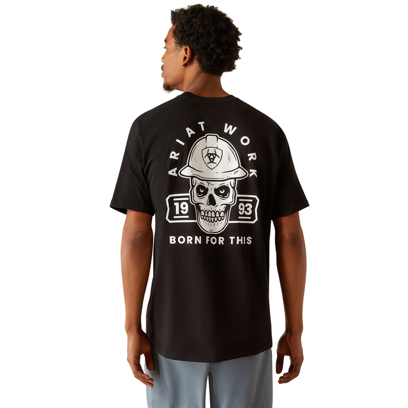 Ariat Men’s Rebar Cotton Strong Hardhead T Shirt - Black