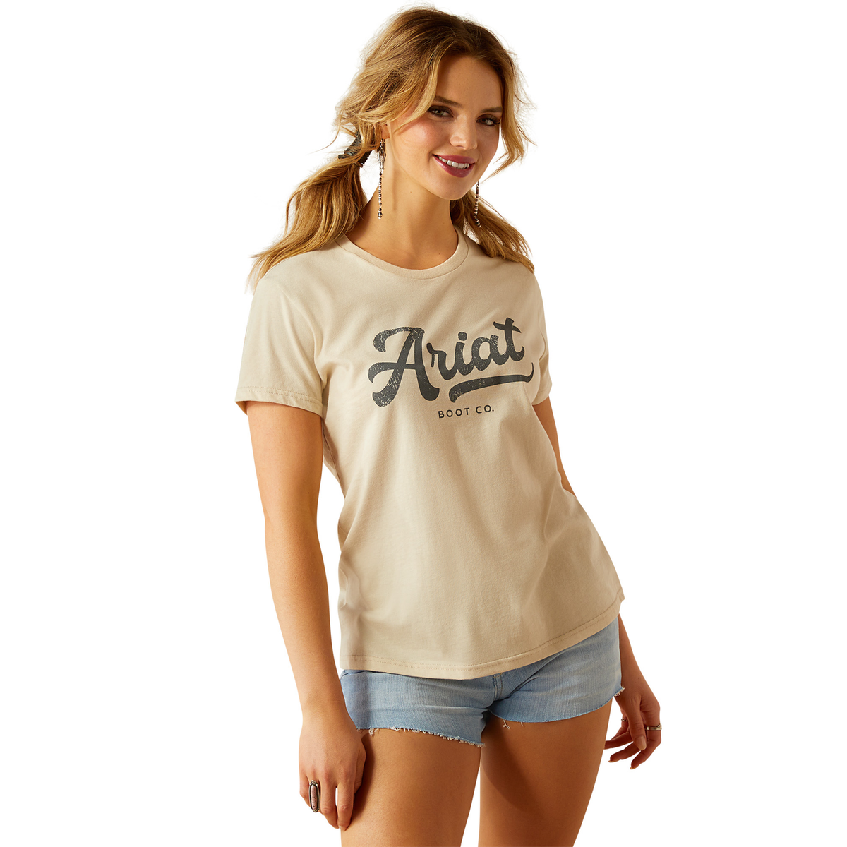 Ariat Women’s Boot Script T Shirt Natural