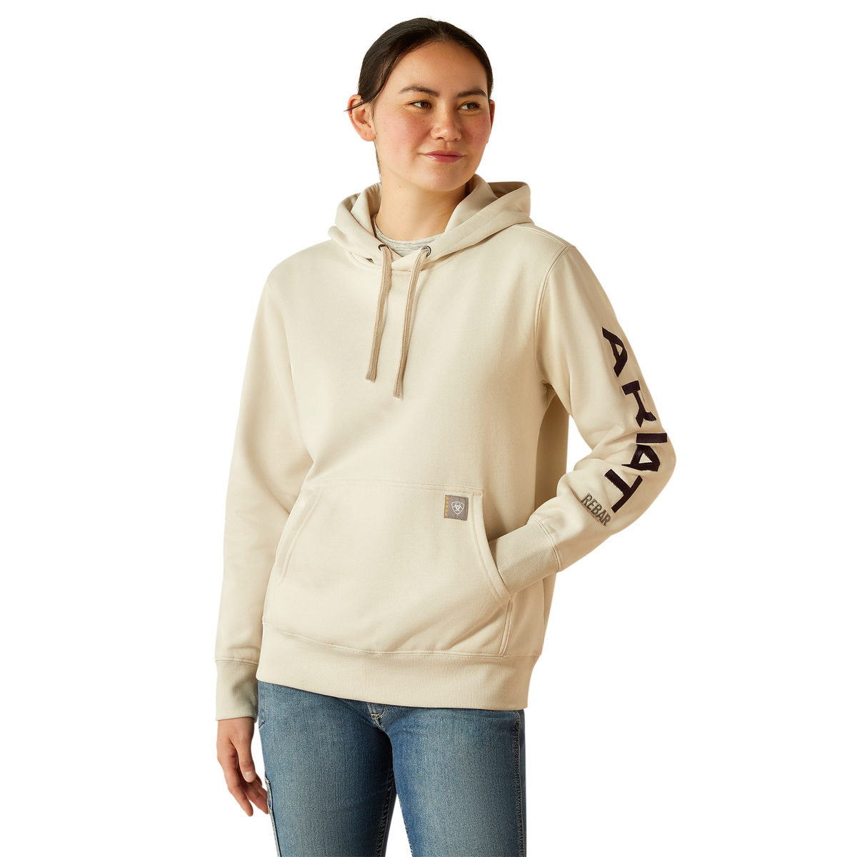 Ariat Women’s Rebar Graphic Hoodie - Moonbeam/Blackberry