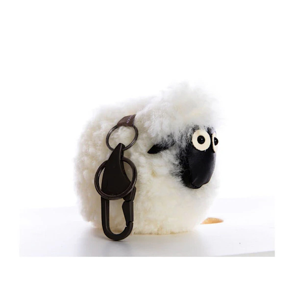 Auskin Sheepskin Key Ring - Off White