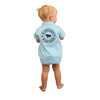 Ringers Western Babies Short Sleeve Work Shirt Romper - Sky Blue