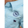 Ringers Western Babies Short Sleeve Work Shirt Romper - Sky Blue