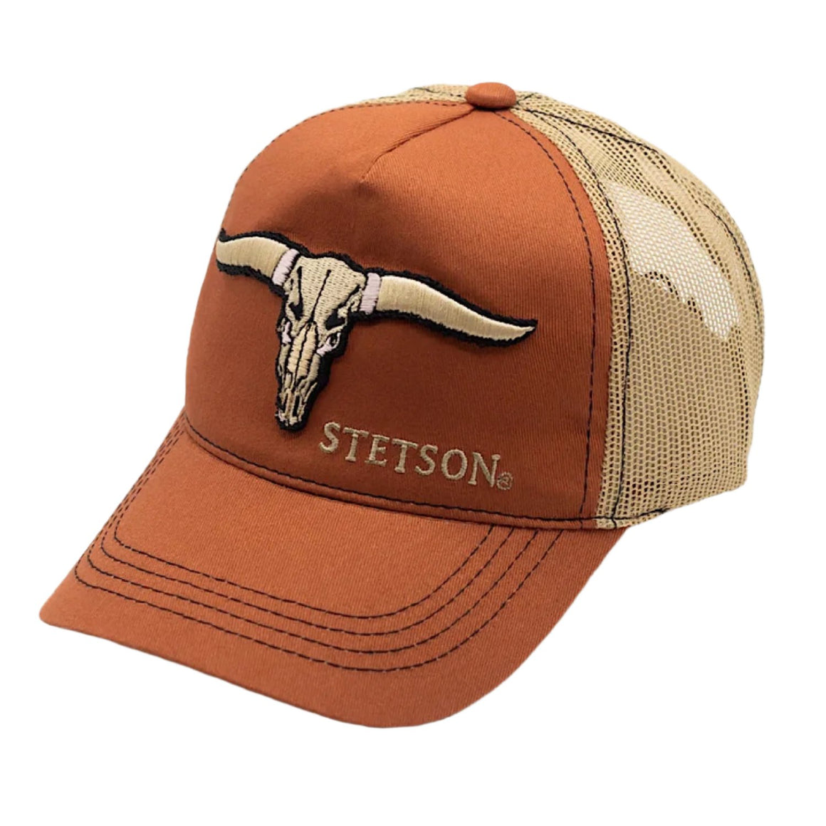 Stetson Buffalo Horns Trucker Cap - Orange