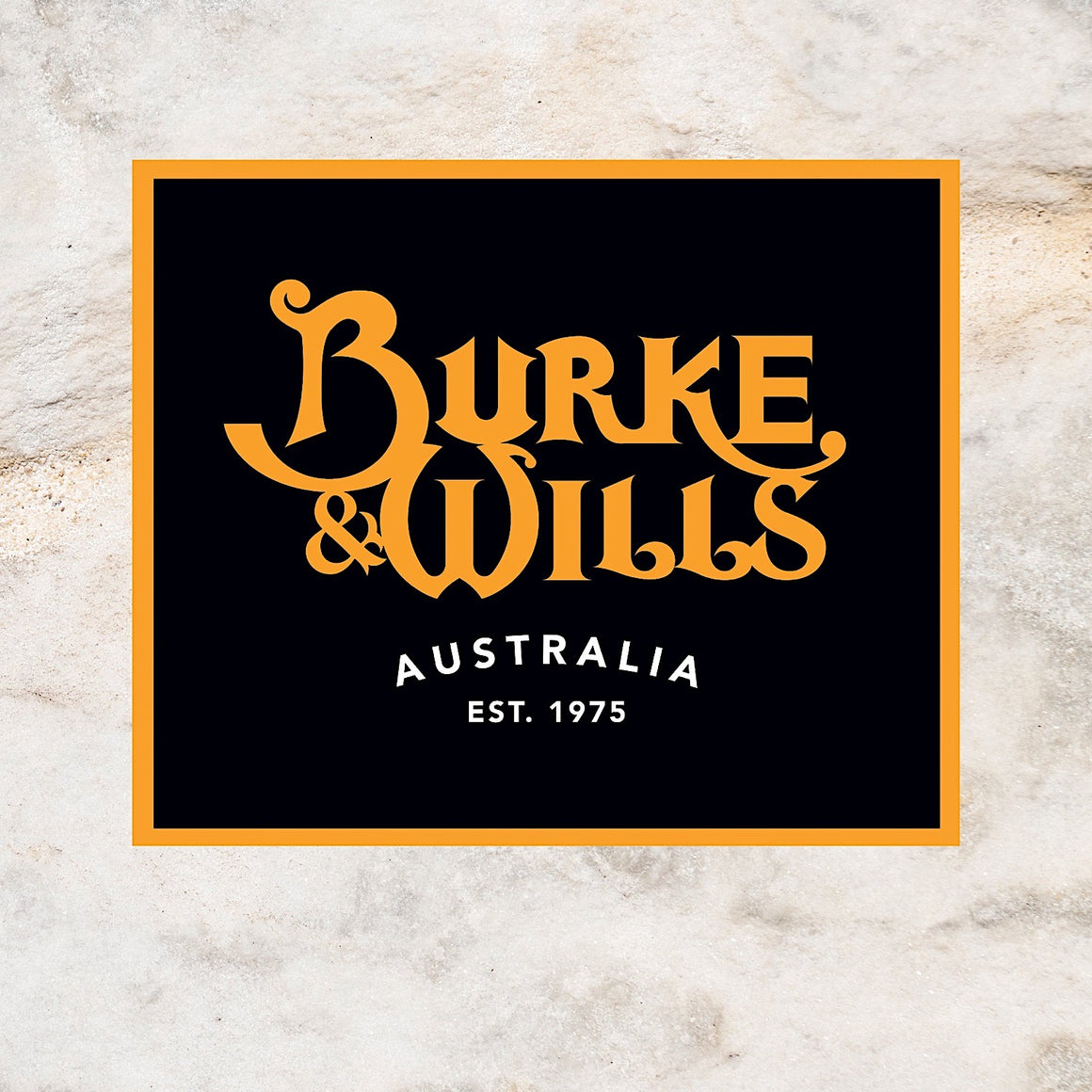 Burke & Wills Sticker 120 Black/Gold