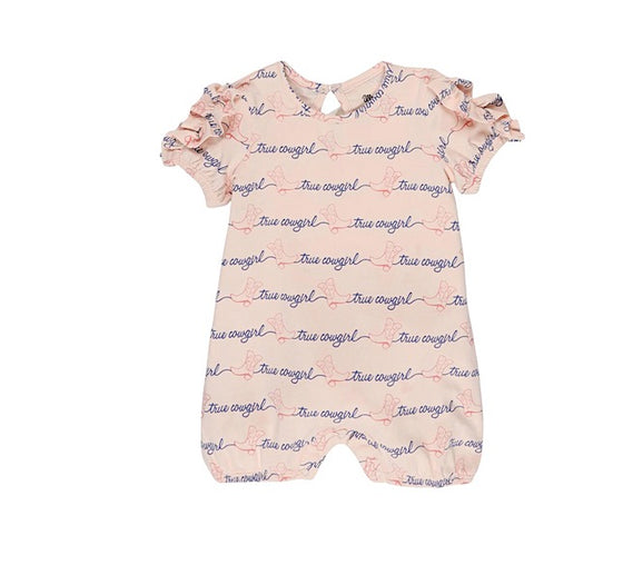 Wrangler Baby Girls "True Cowgirl" Bodysuit Peach