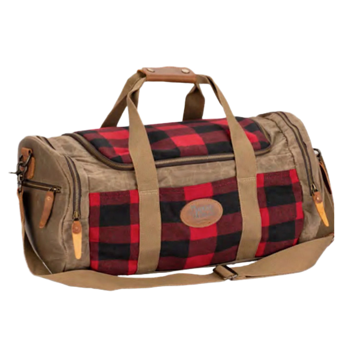 Burke & Wills Barton Carry Bag - Army Green / Check